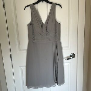 AZAZIE silver bridesmaids dress short size 14